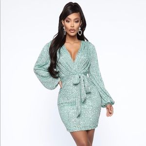 COPY - Mint Sequin Dress